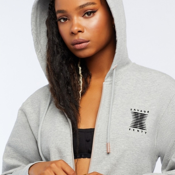 Savage X Fenty Pants - Fenty X Forever Savage Gray Hooded Onsie Large